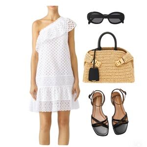 Tory Burch Zoe One Shoulder Dress NWT 8